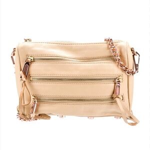 Rebecca Minkoff Beige Crossbody Bag with Chain Strap